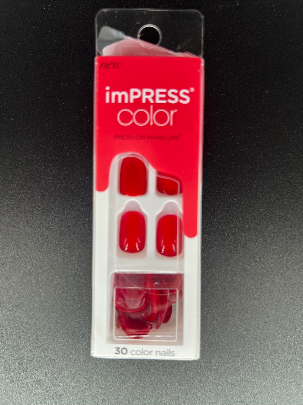 Kiss imPRESS Color Press-On Nails - Bright Red